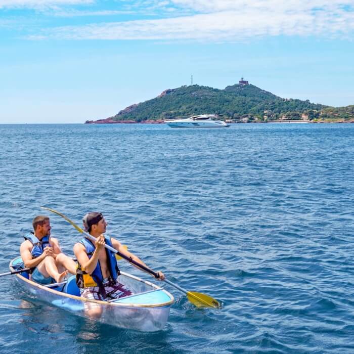 clear bottom kayak activity