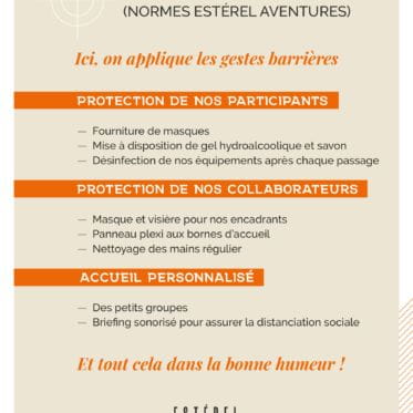Estérel Adventures and health measures (coronavirus)