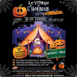 venez feter Halloween au village de l'horreur à Saint Cassien Aventures