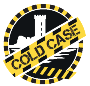 logo pour enquête policière au Dramont le Cold Case par Esterel Aventure, jeu idéal à faire pour un EVJF, en familles ou entre amis